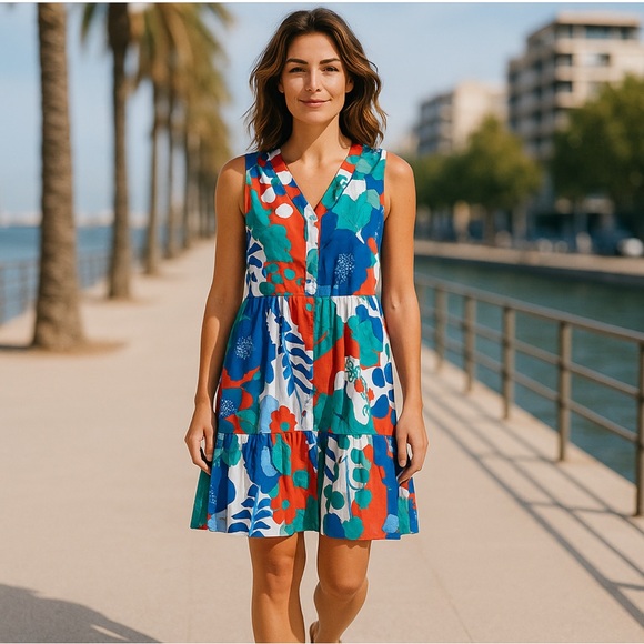 Echo Dresses & Skirts - Echo Tiered Wild Floral Sun Dress